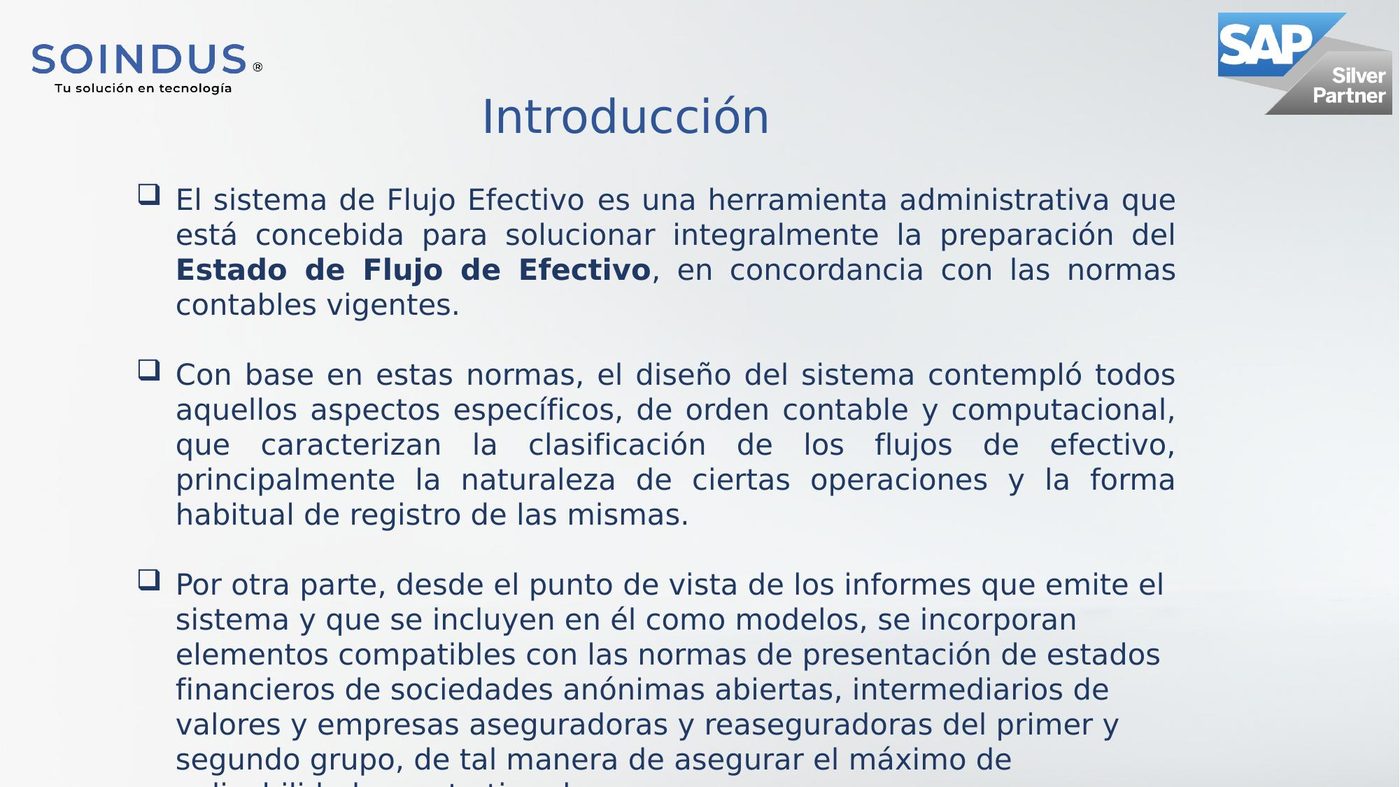 Estado Flujo Efectivo SAP — diapositiva 3